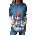 Christmas Tunic Tops for Women Xmas Snowflake Print TShirts Round Neck