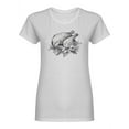 thumbnail image 1 of Christmas Turkey Shaped T-Shirt Women -Image by Shutterstock, Female Large, 1 of 2