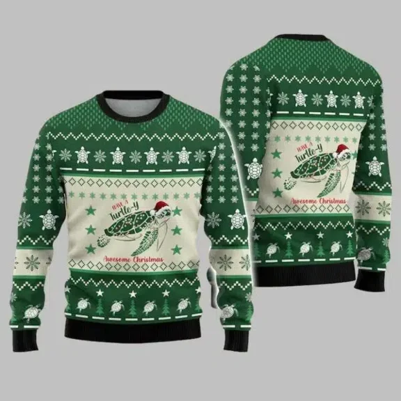Christmas Turtle 3D Christmas Sweater
