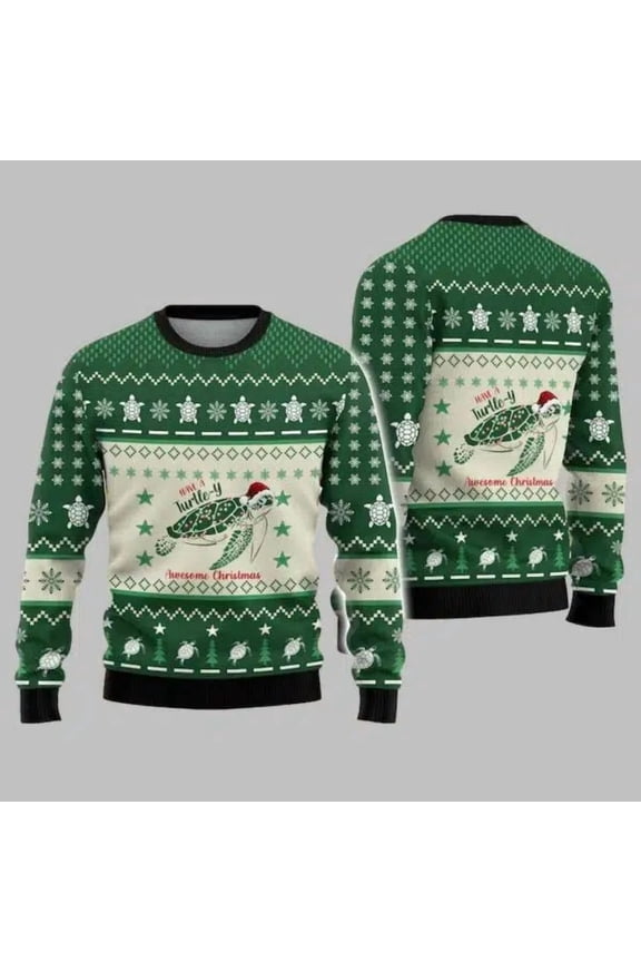 Christmas Turtle 3D Christmas Sweater