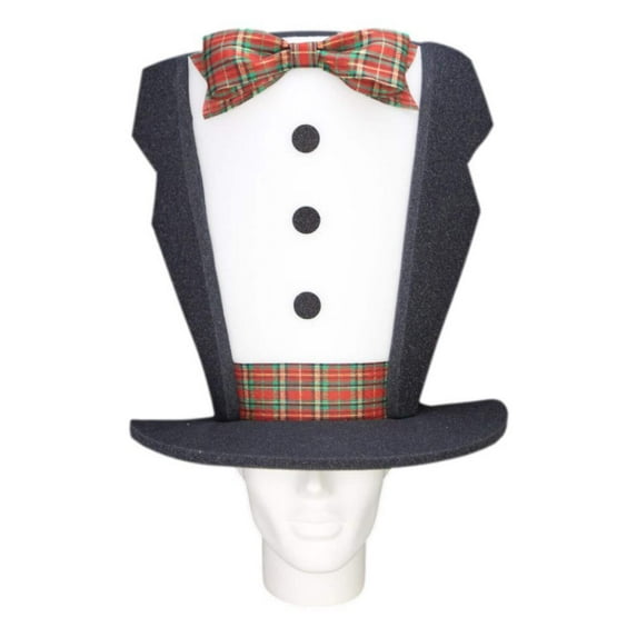 Christmas Tuxedo Hat - Christmas Wedding Hat - Tuxedo Top Hat - Engagement Hat - Bachelor Party Hat