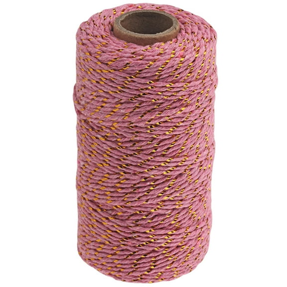 Christmas Twine 2mm Cotton String 328 Feet Cotton Rope Cord Color Block Strings Bakers Twine for Gift Wrapping DIY Crafts Baking Xmas Home Decorations Type 29