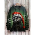 thumbnail image 1 of Christmas Ugly Knitted Sweater Cartoon Santa Claus Tattoo Retro Long Sleeves 3DPrint Autumn Winter Pullover Harajuku Casual X9 (Sweater,L), 1 of 7