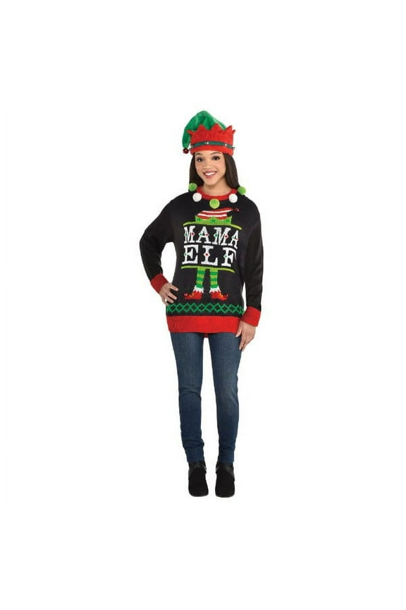 Christmas Ugly Sweater 'Mama Elf' (Small/Medium)