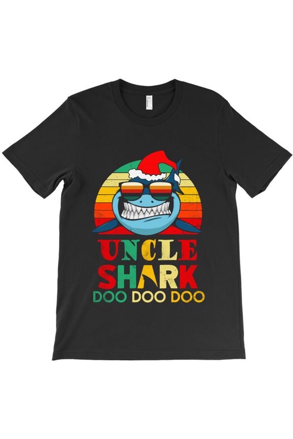 Christmas Uncle Sharks Funny Retro Vintage Holiday Graphic H49311 Unisex T-Shirt, Up to 5XL Available