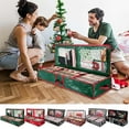 thumbnail image 1 of Christmas Underbed Wrapping Paper Organizers Storage Gift Wrap Container Xmas Holiday Tear Proof Storage Bag with Interior Pockets, Hold up to 20 Rolls, 1 of 3