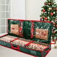 thumbnail image 1 of Christmas Underbed Wrapping Paper Organizers Storage Gift Wrap Container Xmas Holiday Tear Proof Storage Bag with Interior Pockets, 1 of 9