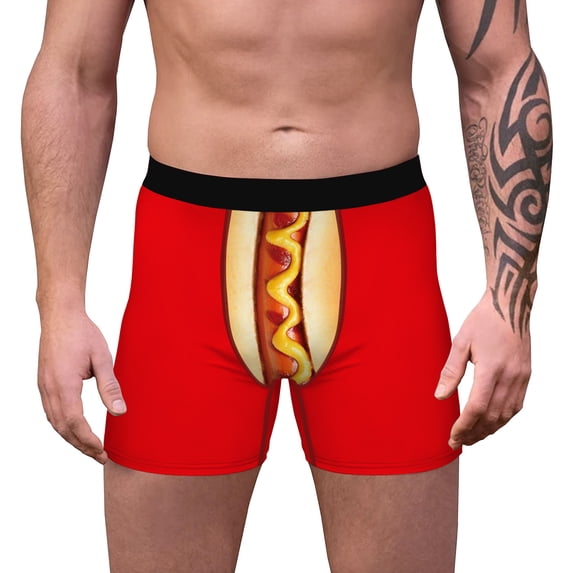 Christmas Underwear for Men Hilarious Gag Gifts Funny Novelty Holiday Boxer Briefs No Fly