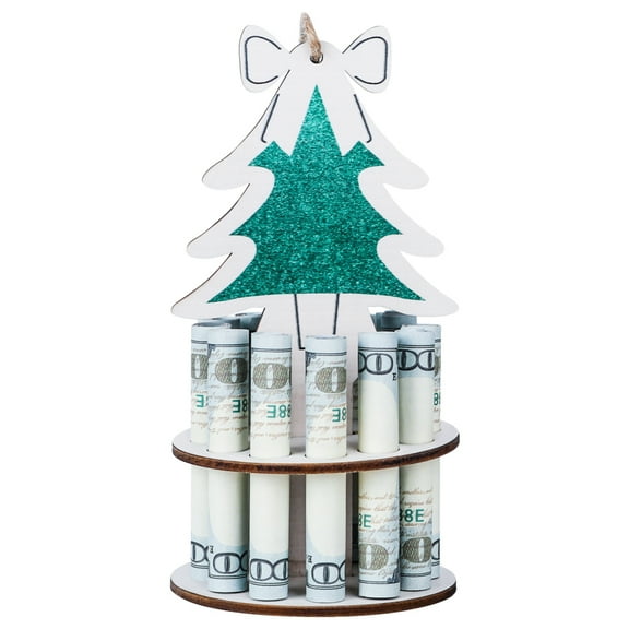 Christmas Unique Money Holder For Cash Gifts Wooden Money Christmastree Decor Us