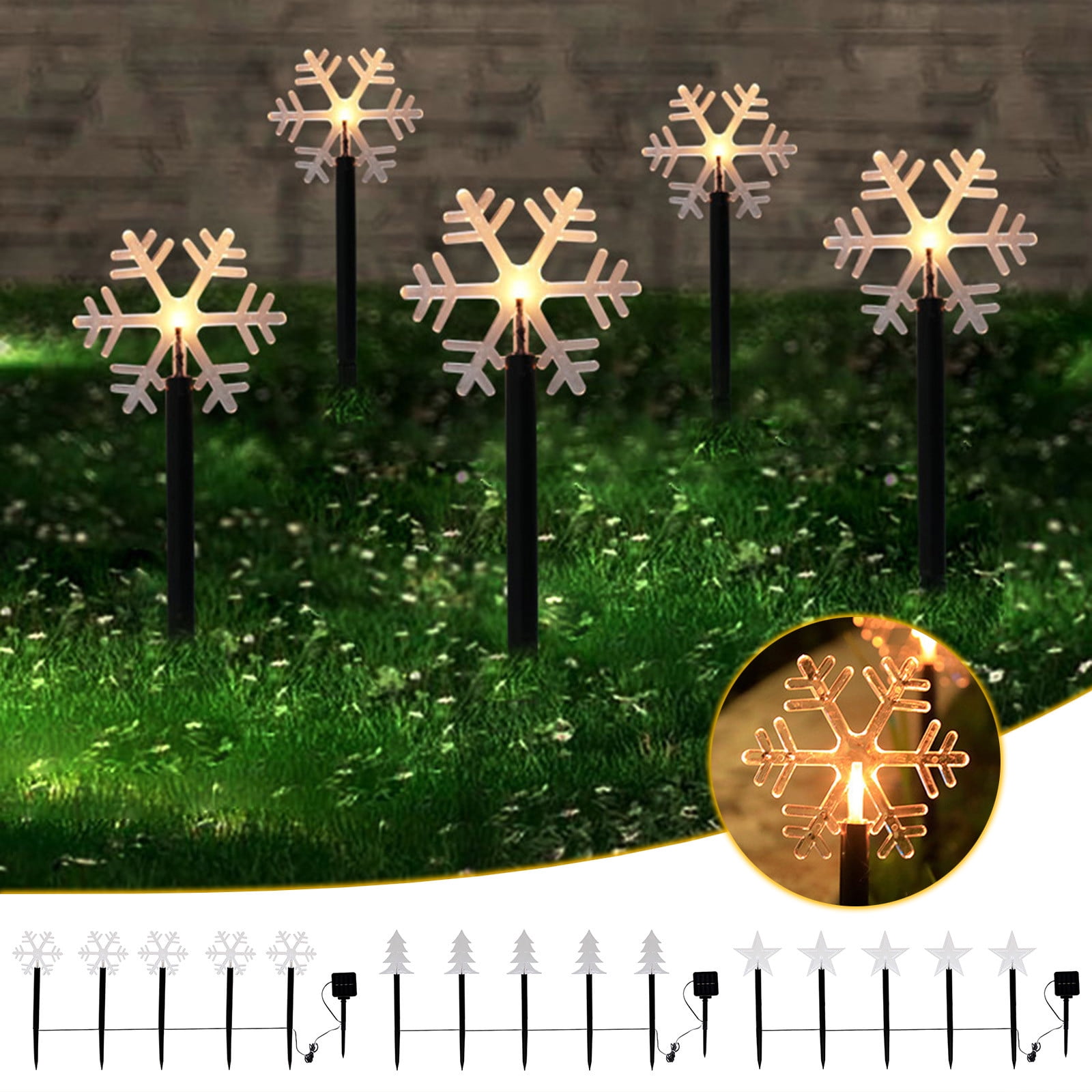 Christmas Up to 65 off Clearance! SRUILUO LED Solar Powered Ground