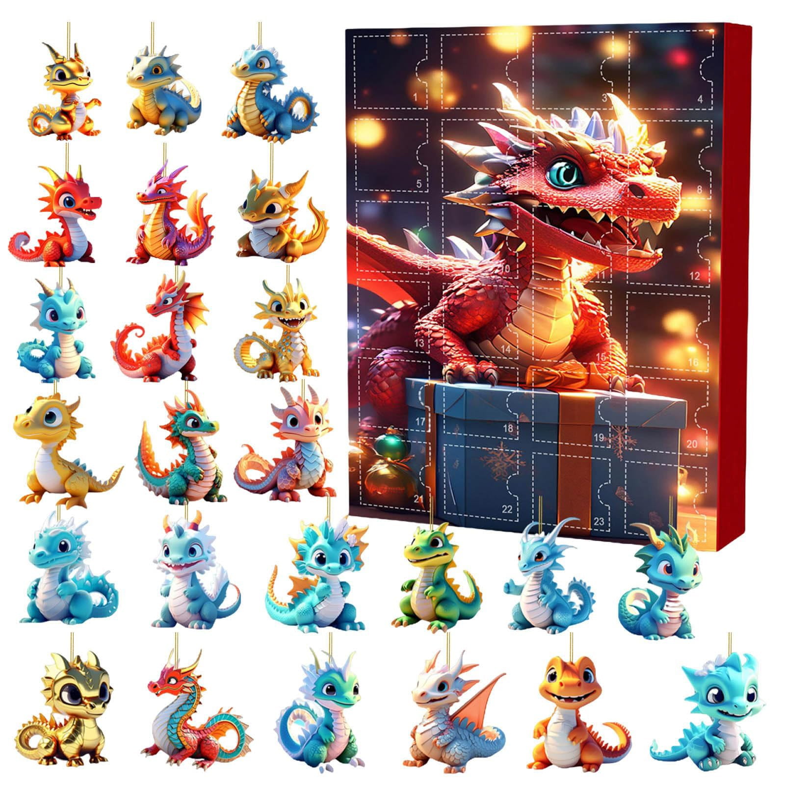2024 Dragon Christmas Advent Calendar,24 Day Christmas Countdown