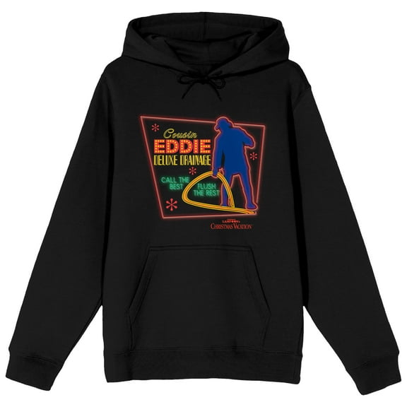 Christmas Vacation Cousin Eddie Deluxe Drainage Men's Black Sweatshirt-S