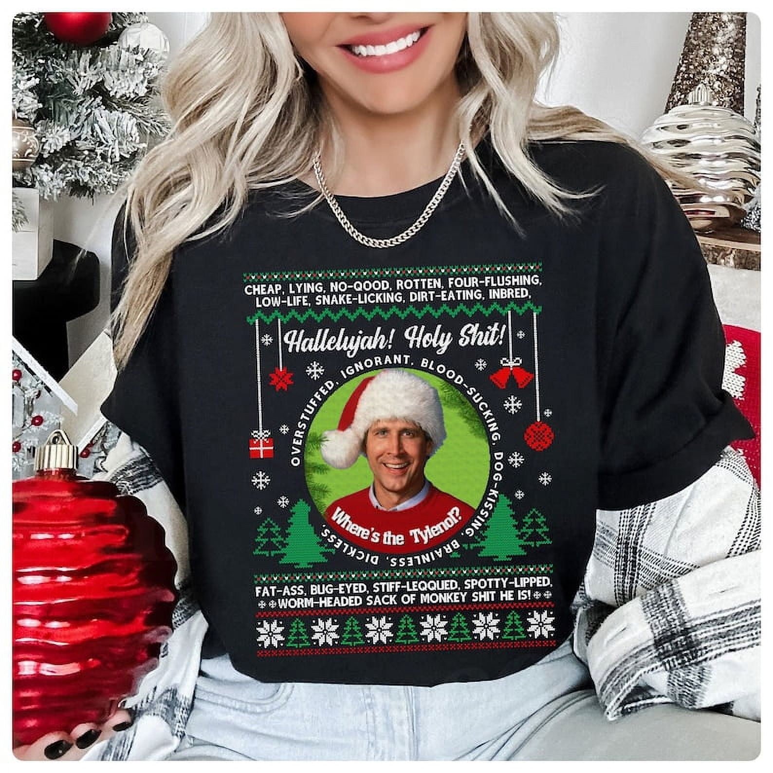 Christmas Vacation Griswold Ugly Christmas Sweater National Lampoon s Christmas Vacation Sweater Clark Griswold Christmas Movie Shirt Walmart