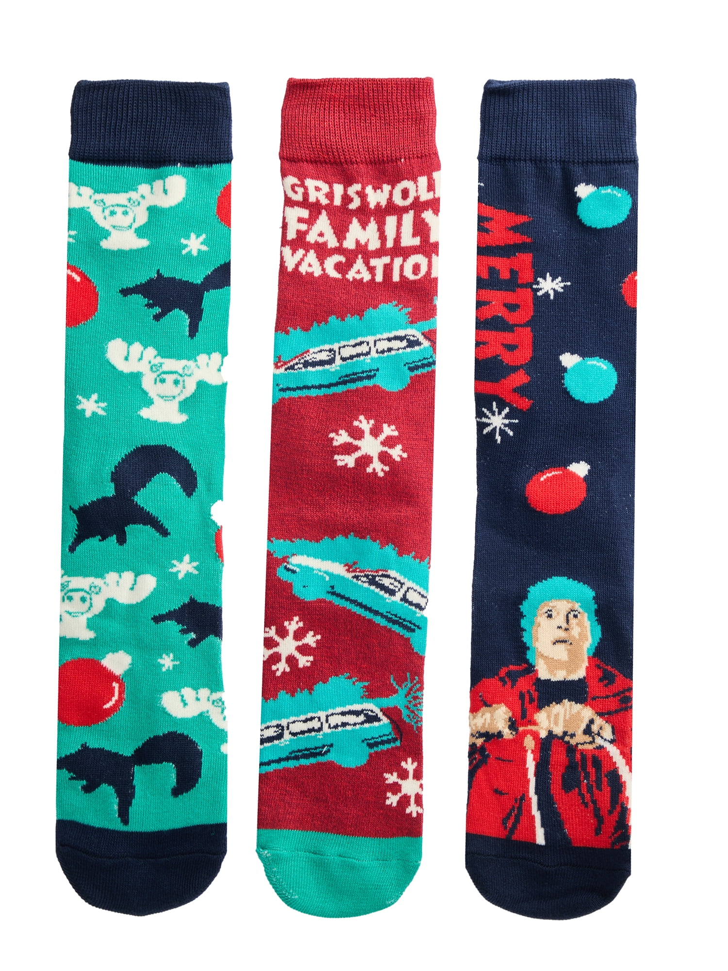 Christmas Vacation Men's Crew Socks, 3-Pack