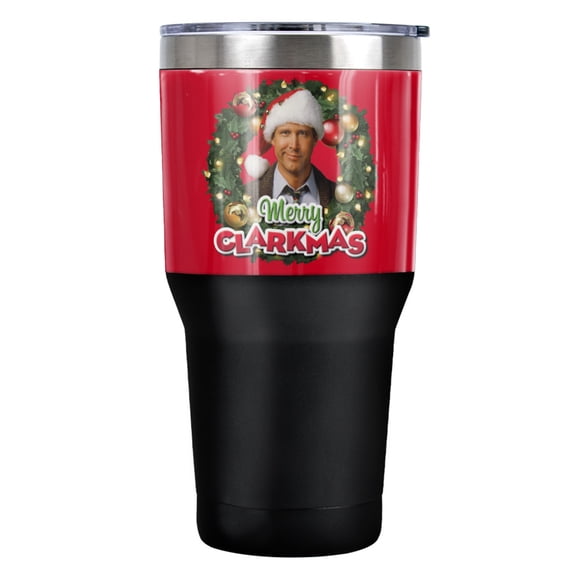 Christmas Vacation Merry Clarkmas Stainless Steel Tumbler 30 oz Coffee Travel Cup, Vacuum Insulated & Double Wall with Leakproof Sliding Lid