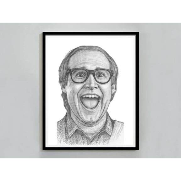 Christmas Vacation Movie Poster: Clark Griswold Sketch, Printable Wall Art, Holiday Decor (Digital Download), Unframed Canvas Size 8x12