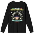 thumbnail image 1 of Christmas Vacation Not the Brightest Bulb Men's Black Long Sleeve Shirt-M, 1 of 1