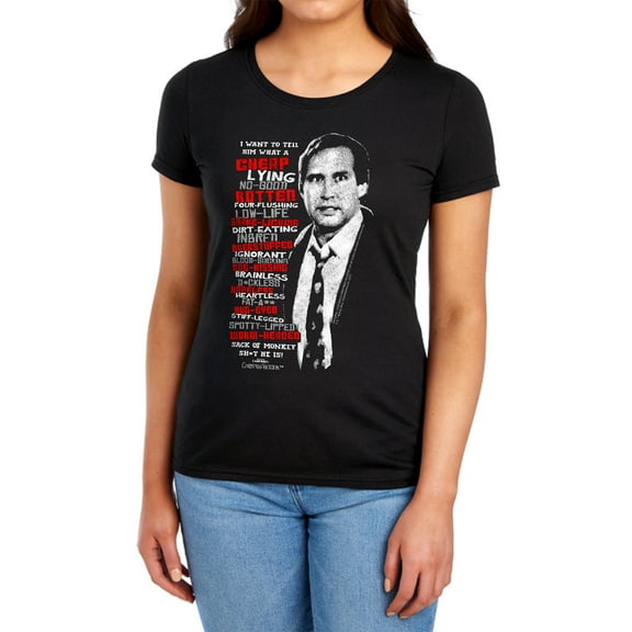 Christmas Vacation Profanities Women's T Shirt (Small) Black