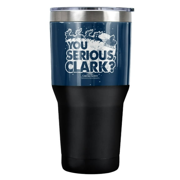 Christmas Vacation You Serious Clark Stainless Steel Tumbler 30 oz Coffee Travel Cup, Vacuum Insulated & Double Wall with Leakproof Sliding Lid