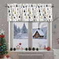 thumbnail image 1 of Christmas Valance Curtains for Windows Gold Christmas Tree Reindeer Shadow Window Treatment Rod Pocket Short Curtains for Living Room Bedroom Bathroom Kitchen Cafe Decor,54x18IN,1 Panel, 1 of 8