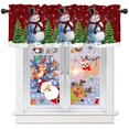 thumbnail image 1 of Christmas Valance for Window, Snowman Toppers Curtain Valance Rod Pocket Xmas Tree Bird Falling Snowflake Dreamlike Red Window Treatment for Living Room Bedroom Farmhouse, 54 W x 18 L, 1 of 5