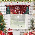 thumbnail image 1 of Christmas Valances 54" W x 18" L - Christmas Kitchen Curtains Valance for Windows Rod Pocket Christmas Kitchen Decor Decorations, 1 of 5