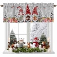 thumbnail image 1 of Christmas Valances for Windows, 54 x 18in, Dwarfs Snowflake Xmas Tree Bird Winter Gray Rod Pocket Kitchen Valance Curtain Light Filtering Window Treatments for Living Room Bedroom, 1 Panel, 1 of 7