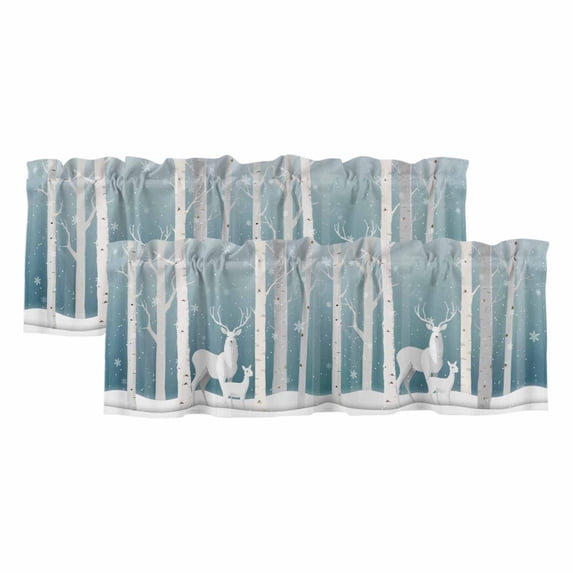 Christmas Valances for Windows, Decorative Rod Pocket Window Valance ...