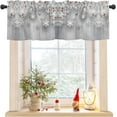 thumbnail image 1 of Christmas Valances for Windows Snowflake Snow Pine Needles Christmas Kitchen Curtain Valances Rod Pocket Berry Grey Window Curtain Treatment Curtains Seasonal Valance Christmas Decor, 54x18 Inch, 1 of 6