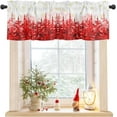 thumbnail image 1 of Christmas Valances for Windows Xmas Tree Forest Christmas Kitchen Curtain Valances Rod Pocket Snowflake Red Window Curtain Treatment Short Topper Curtains Seasonal Valance Christmas Decor, 54x18 Inch, 1 of 6