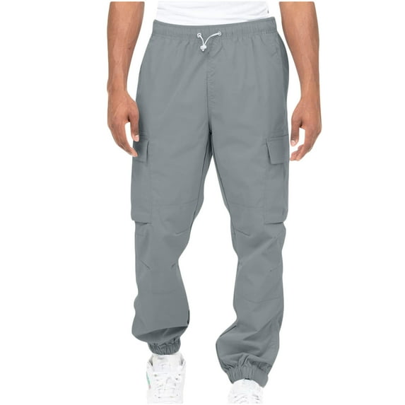 Christmas Valentine Gift Mens Trousers Baggy Large Size Slacks Oversized Bouquet Feet Pants Loose Cargo Trousers Drawstring Slacks Straight Leg Pants Pockets Trousers Casual Solid Color Slacks