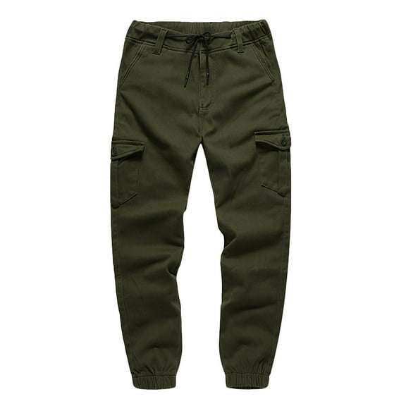 Christmas Valentine Holiday Gift Trousers For Men Drawstring Slacks Solid Color Pants Cargo Trousers Straight Leg Slacks Pockets Pants Bouquet Feet Trousers Elastic High Waist Slacks Overalls