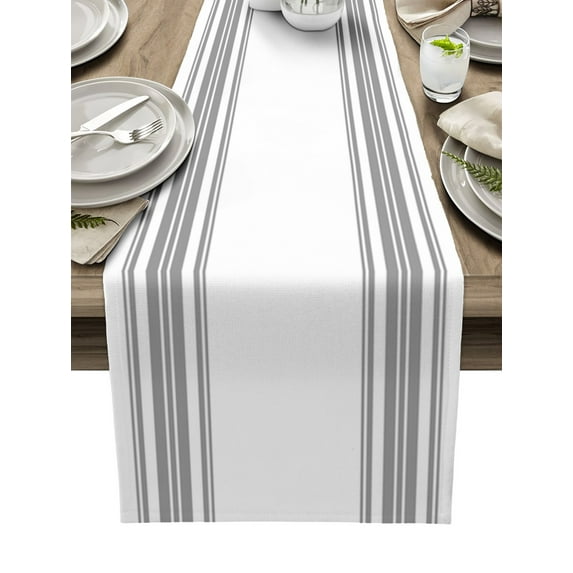 Christmas Valentine Red Stripes Farm Festival Table Runner Kitchen Table Flag Tablecloth Holiday Printed Table Cover