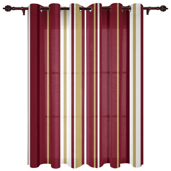 Christmas Valentine Red Stripes Farm Window Curtains Bedroom Festival Made Finished Drapes Livingroom Window Treatments Curtains