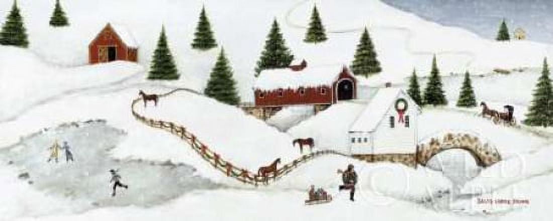 Christmas Valley Bridge Canvas Art - David Carter Brown (10 x 20)