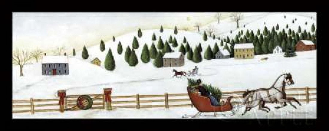 Christmas Valley Sleigh Canvas Art - David Carter Brown (24 x 48)
