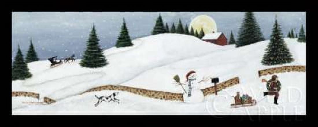 Christmas Valley Snowman Canvas Art - David Carter Brown (24 x 48)