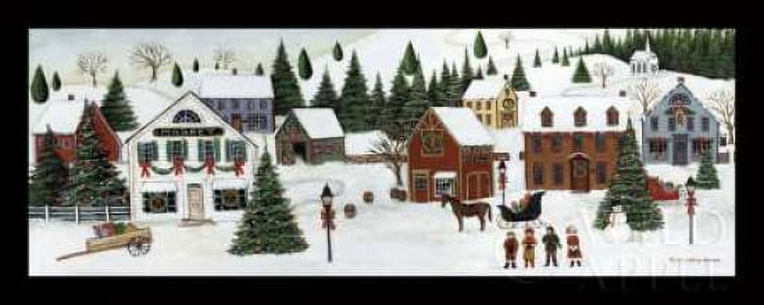 Christmas Valley Village Canvas Art - David Carter Brown (10 x 20)