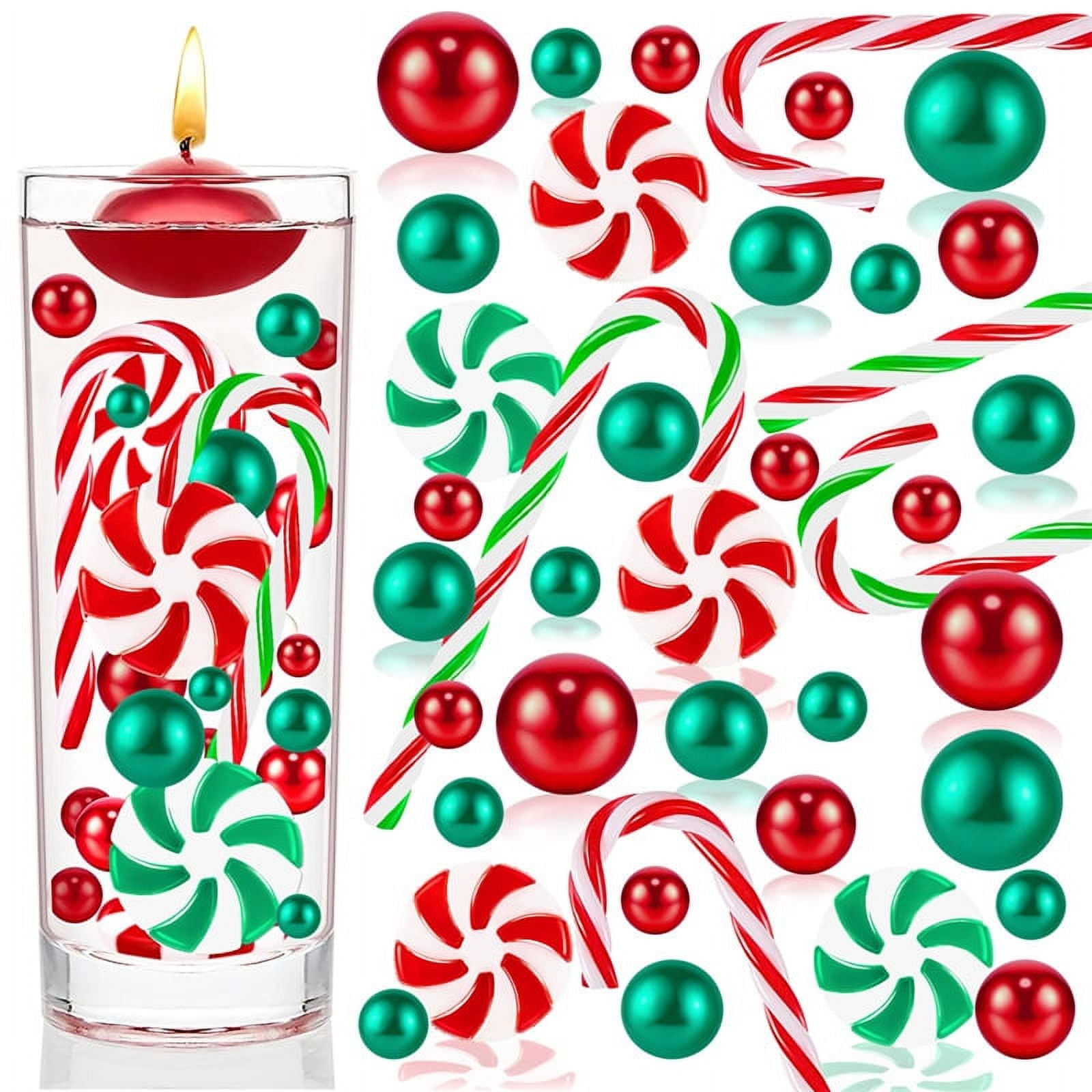 Christmas Vase Filler Beads Floating Pearls and Candy Water Gel Beads