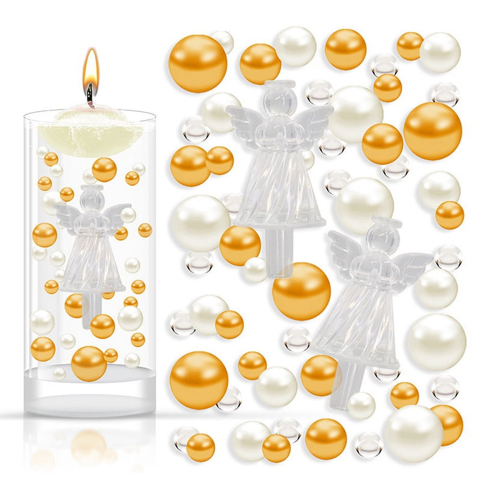 Christmas Vase Filler Pearl for Vase Fillers Floating Candles Centerpiece Beads for Vases Pearls