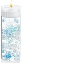 Christmas Vase Filler Set for Centerpieces – Holiday Candle Holder Decorations with Floating Pearls, Snowflakes & Hydrogel Beads – Winter Table Decor for Christmas Parties & Home Display