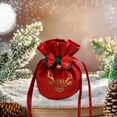 thumbnail image 1 of Christmas Velvet Apple Bags with Drawstring and Bow,Drawstring Christmas Gift Bags ,Christmas Apple Candy Bags,Bundle Pocket Wrapping Bags for Christmas Party Supplies (Dark Red), 1 of 7