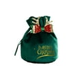 thumbnail image 1 of Christmas Velvet Bags with Drawstring and Bow, Gift Pouches Candy Bag Bundle Pocket Wrapping Bags for Xmas Birthday Wedding Party Supplies 13*10cm (D), 1 of 6