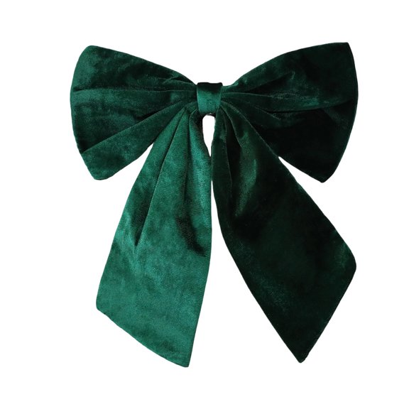 Christmas Velvet Bow Tree Topper - Large Holiday Bow Ornament for Tree, Window, Door, Gift Box, Christmas Decorations