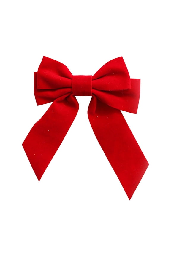 Christmas Velvet Bow, Velvet Hair Bow Tail Satin Bow Long Tail Headpieces Winter Hair Barrette Headwear Hair Accessories for Women and Girls Gifts(Small)