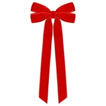 Christmas Velvet Bows Tree Ornaments Vintage Velvet Ribbon Bows Decorations for Xmas Tree Home Party Front Door Wreath Holiday Garland Windows Walls Fences Cozy Textured Decor