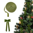 thumbnail image 1 of Christmas Velvet Decorative Ribbon, Green Cloth Holiday Gift Packaging, DIY Bow Tie Ribbon for Christmas Tree, Home Decoration, Versatile for Holiday Crafts, 1 of 6