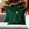 thumbnail image 1 of Christmas Velvet Decorative Throw Pillow Covers Christmas Sofa Decoration One Sided Pattern Comfortable & Breathable Pillow Covers 18x18", 1 of 7