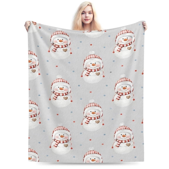 Christmas Velvet Plush Throw Blanket – Soft Flannel, Holiday Prints, Cozy and Durable, Machine Washable Gift Throw for Bed, Sofa, Trave 50x40