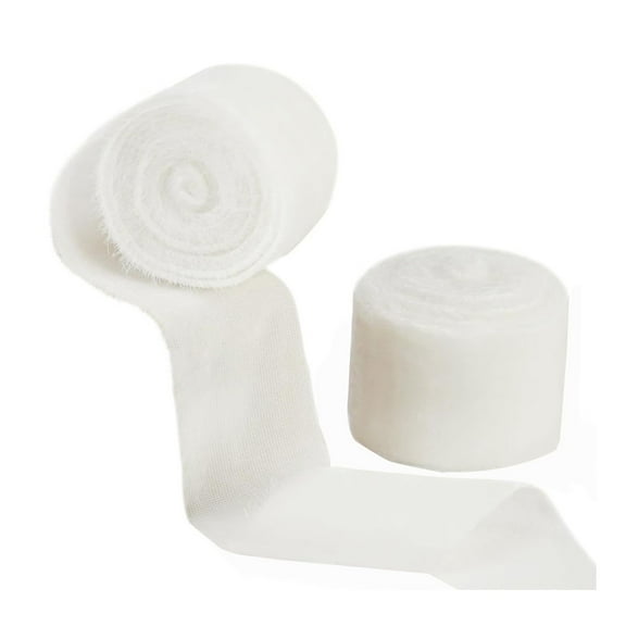 Christmas Velvet Ribbon,10 Yard Christmas Velvet Ribbon,Vintage White Wide Ribbons for Gift Wrapping Christmas Tree Ornaments Xmas Party Decoration Wreath Crafts Bow Making(White)